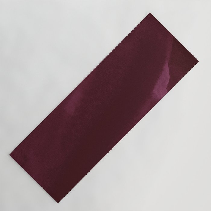 Abstract modern dark burgundy watercolor Yoga Mat Gallery Image 1