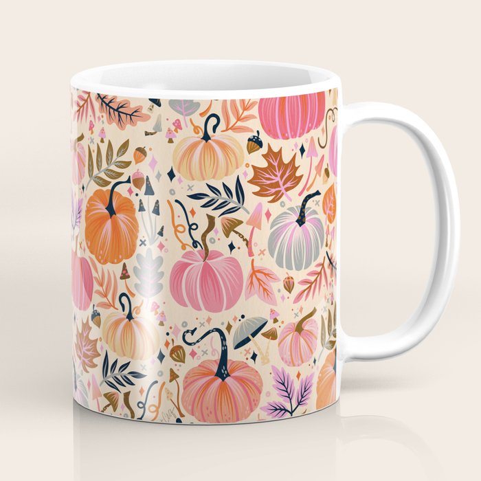 Pumpkin Confetti - Rainbow on Cream Coffee Mug Gallery Image 1