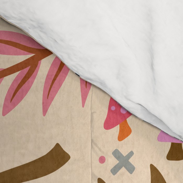 Pumpkin Confetti - Rainbow on Cream Comforter Gallery Image 4