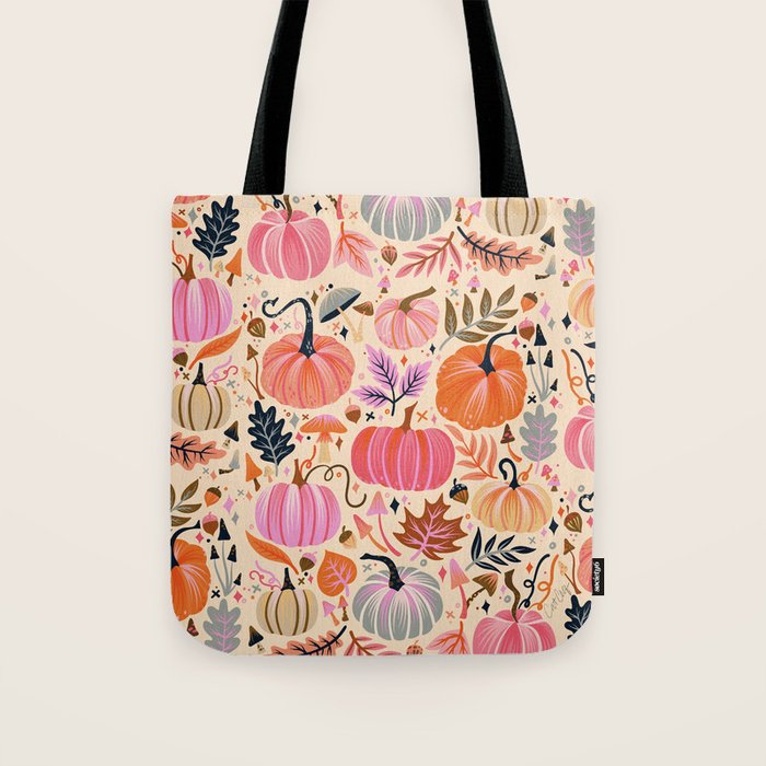 Pumpkin Confetti - Rainbow on Cream Tote Bag Gallery Image 1