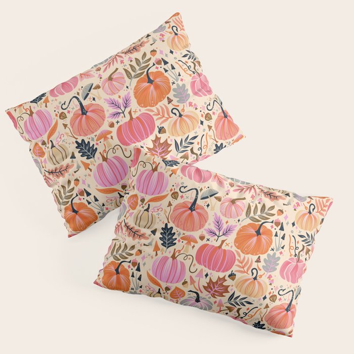 Pumpkin Confetti - Rainbow on Cream Pillow Sham Gallery Image 3