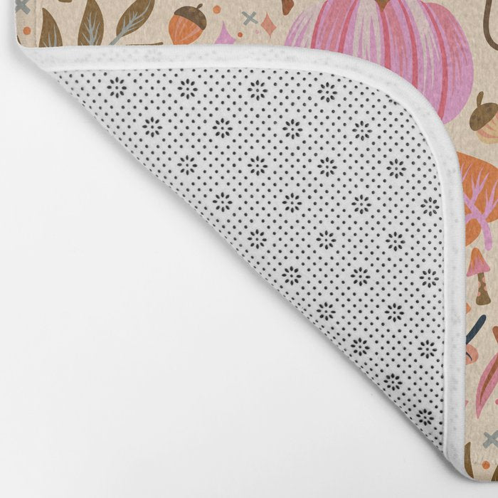 Pumpkin Confetti - Rainbow on Cream Bath Mat Gallery Image 2