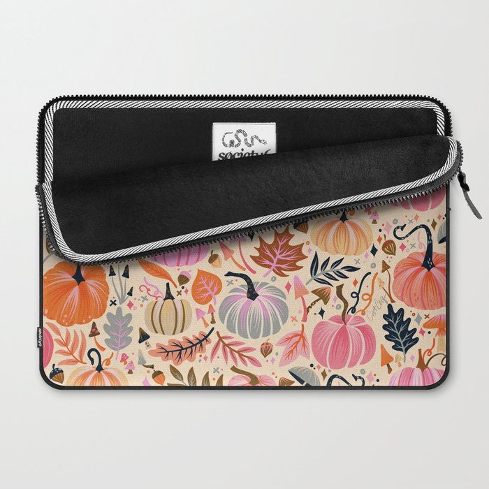 Pumpkin Confetti - Rainbow on Cream Laptop Sleeve Gallery Image 2