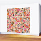 Pumpkin Confetti - Rainbow on Cream Wall Mural Gallery Image 2