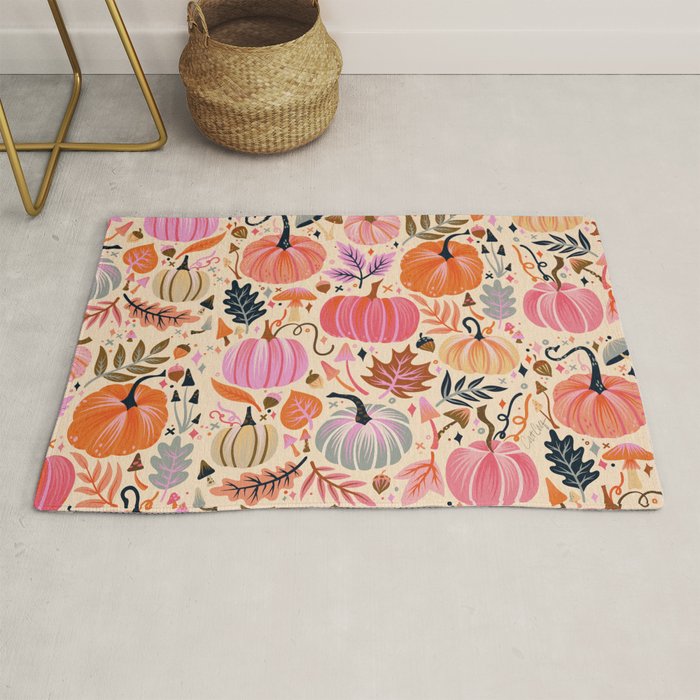 Pumpkin Confetti - Rainbow on Cream Rug Gallery Image 1