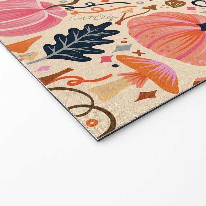 Pumpkin Confetti - Rainbow on Cream Welcome Mat Gallery Image 2
