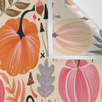 Pumpkin Confetti - Rainbow on Cream Wall Tapestry Gallery Image 3