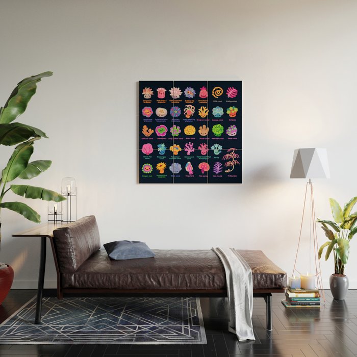 Coral (Anthozoa) Wood Wall Art Gallery Image 2