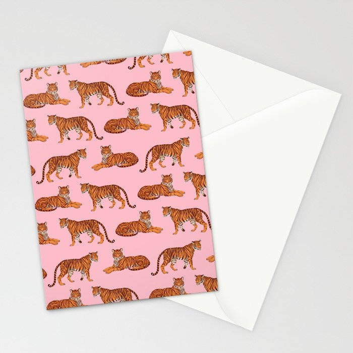 Tigers - Pink Stationery Card Gallery Image 2