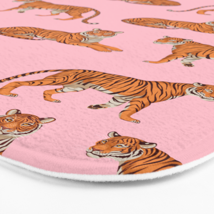 Tigers - Pink Bath Mat Gallery Image 3