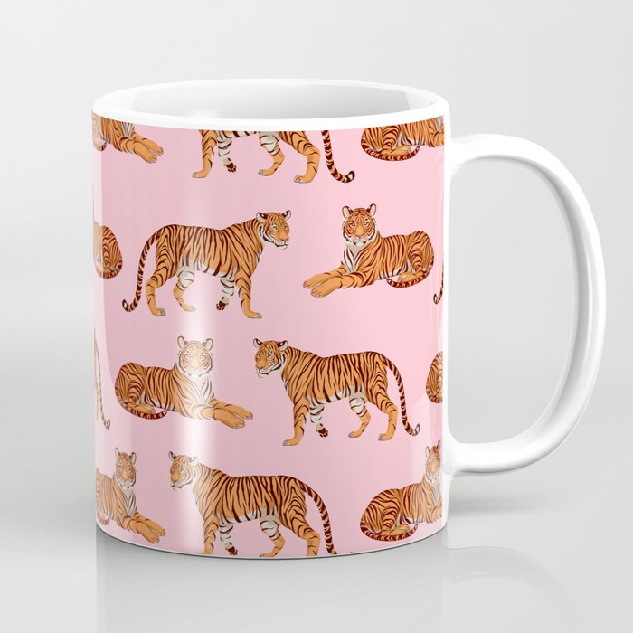 Tigers - Pink Coffee Mug Gallery Image 1