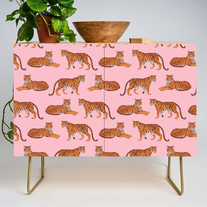 Tigers - Pink Credenza Gallery Image 1