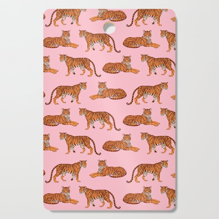 Tigers - Pink Cutting Board Gallery Image 1