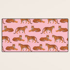 Tigers - Pink Desk Mat Gallery Image 3