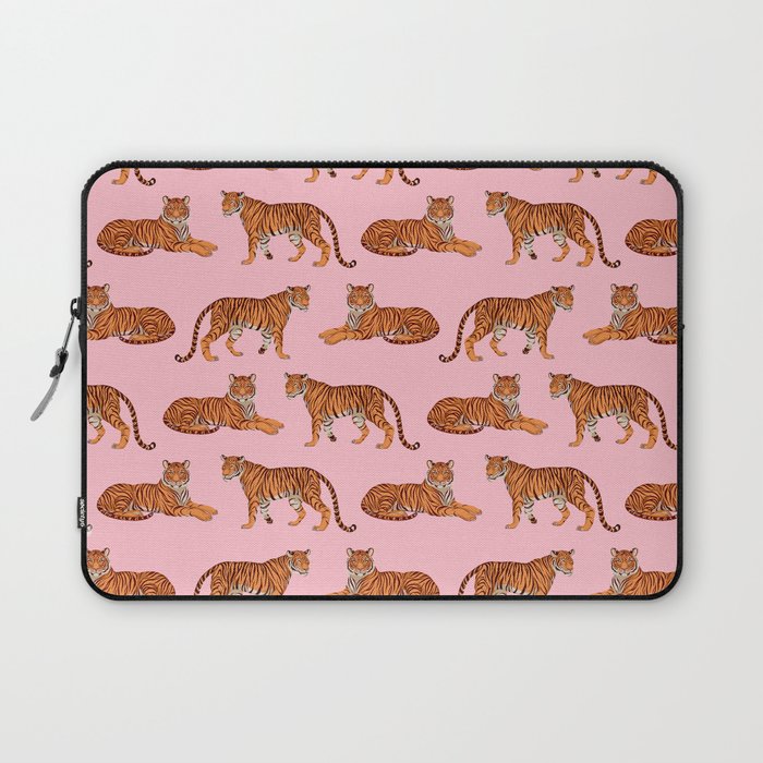 Tigers - Pink Laptop Sleeve Gallery Image 1