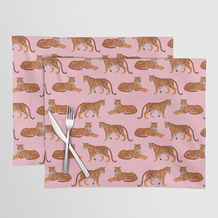 Tigers - Pink Placemat Gallery Image 1