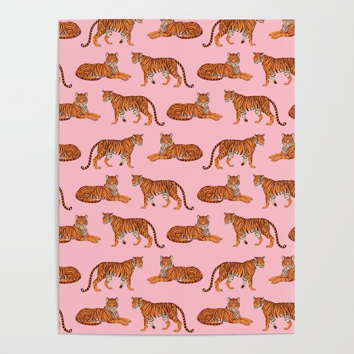 Tigers - Pink Poster Gallery Image 4