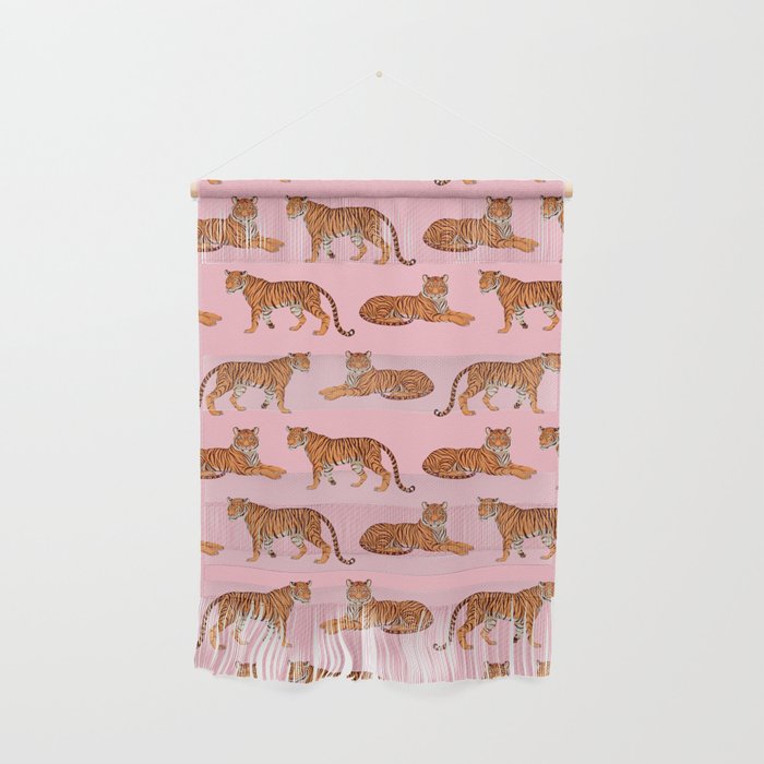 Tigers - Pink Wall Hanging Gallery Image 1
