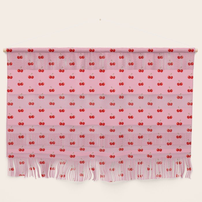 Y2K Cherries - Pink Pattern Miniature Wall Hanging Gallery Image 1