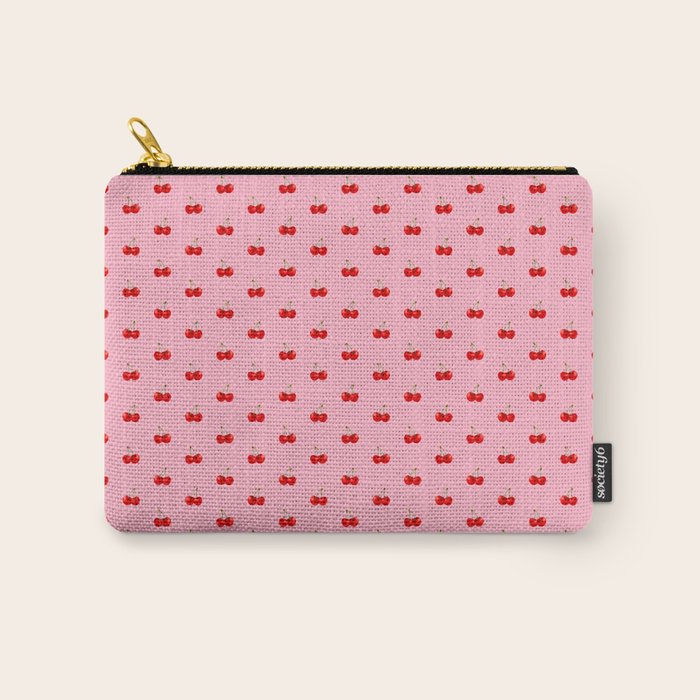 Y2K Cherries - Pink Pattern Miniature Carry All Pouch Gallery Image 1