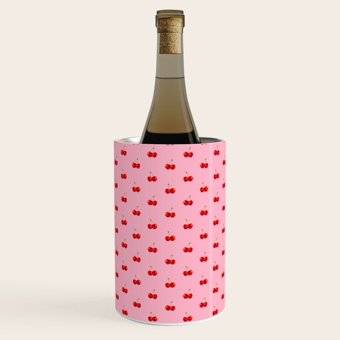 Y2K Cherries - Pink Pattern Miniature Wine Chiller Gallery Image 3