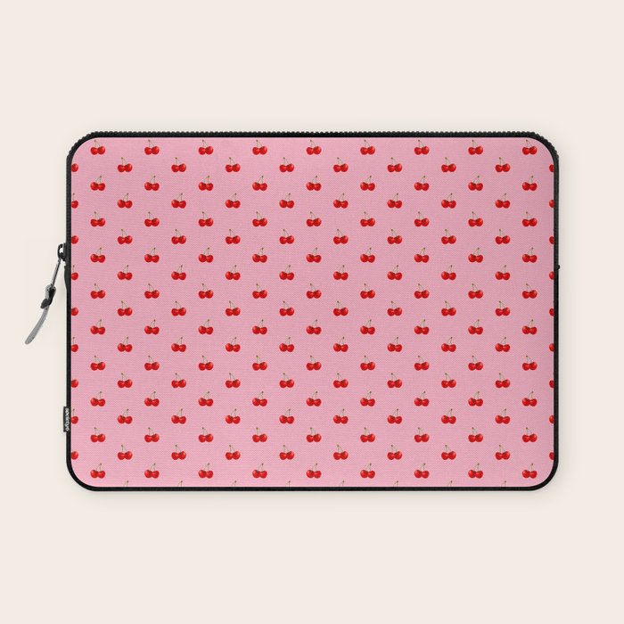 Y2K Cherries - Pink Pattern Miniature Laptop Sleeve Gallery Image 1