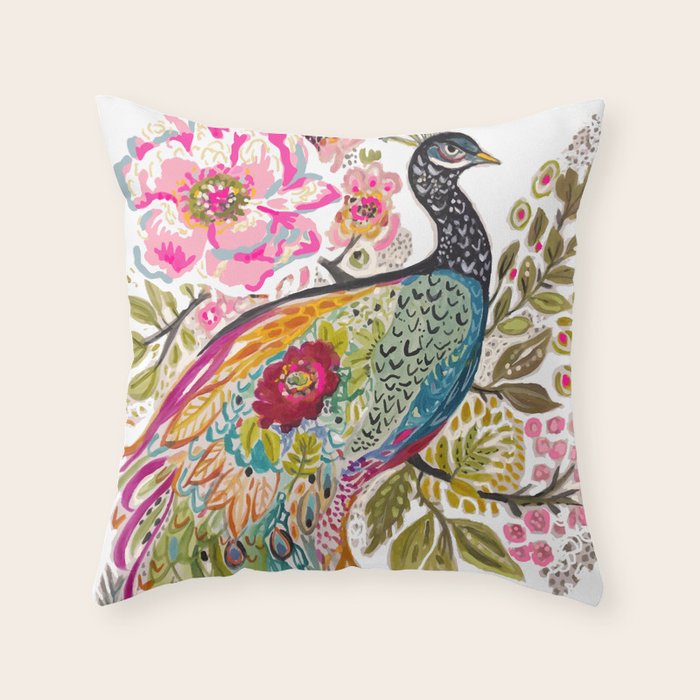 PEACOCK Throw Pillow Gallery Image 6