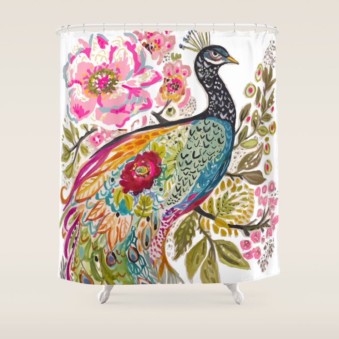 PEACOCK Shower Curtain Gallery Image 1