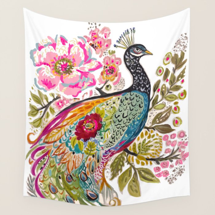 PEACOCK Wall Tapestry Gallery Image 4