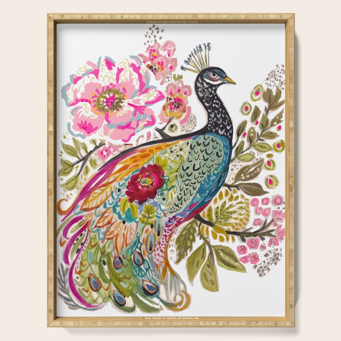 PEACOCK Serving Tray Gallery Image 1