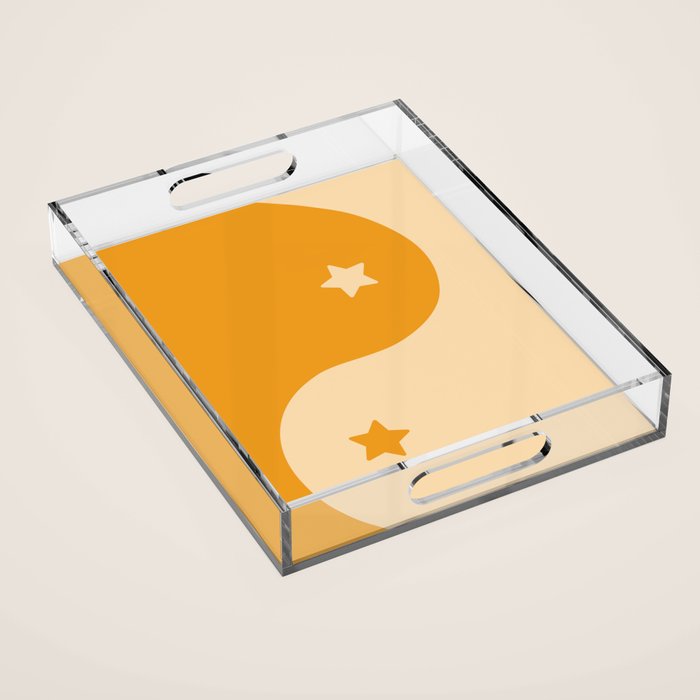 Honey Yin Yang Stars Acrylic Tray Gallery Image 1