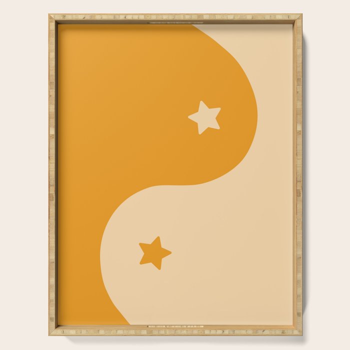 Honey Yin Yang Stars Serving Tray Gallery Image 1