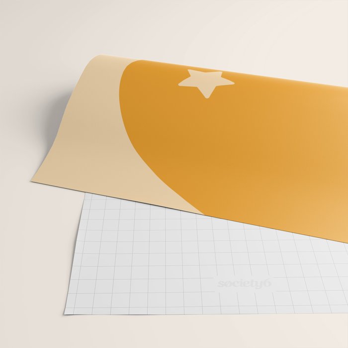 Honey Yin Yang Stars Wrapping Paper Gallery Image 2