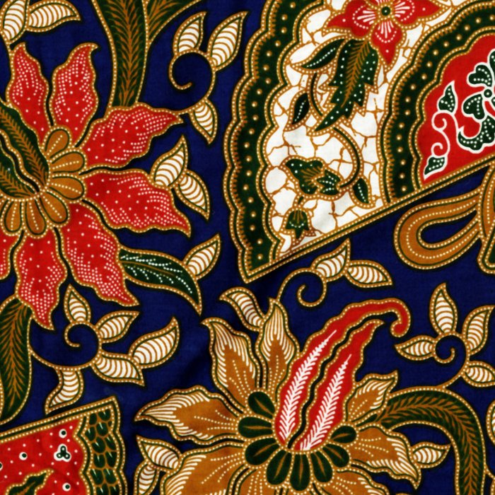 Indonesian Batik Floral Pattern With Fans Coffee Mug Gallery Image 2