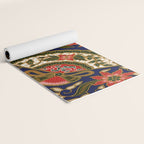Indonesian Batik Floral Pattern With Fans Yoga Mat Gallery Image 2