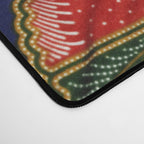 Indonesian Batik Floral Pattern With Fans Desk Mat Gallery Image 4