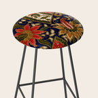Indonesian Batik Floral Pattern With Fans Stool Gallery Image 2