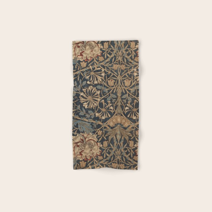 William Morris Honeysuckle Floral Bath Towel Gallery Image 1