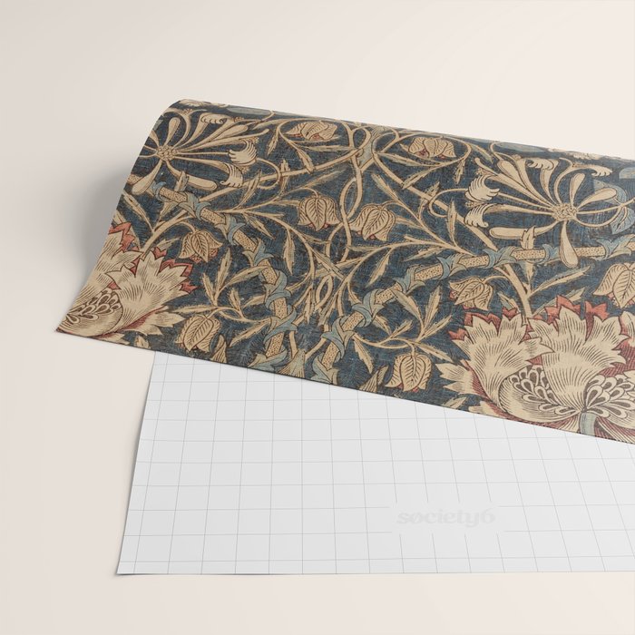 William Morris Honeysuckle Floral Wrapping Paper Gallery Image 2