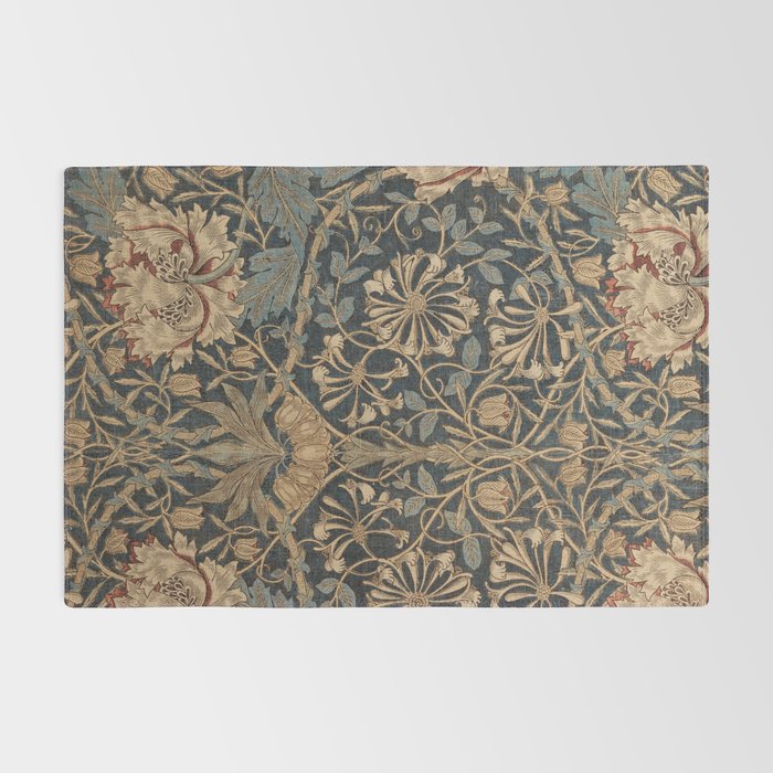 William Morris Honeysuckle Floral Rug Gallery Image 2