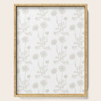 White on White Floral Botanical Wild Daisies Cottage Pattern Serving Tray Gallery Image 1