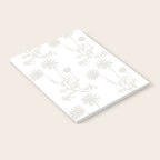 White on White Floral Botanical Wild Daisies Cottage Pattern Notebook Gallery Image 2