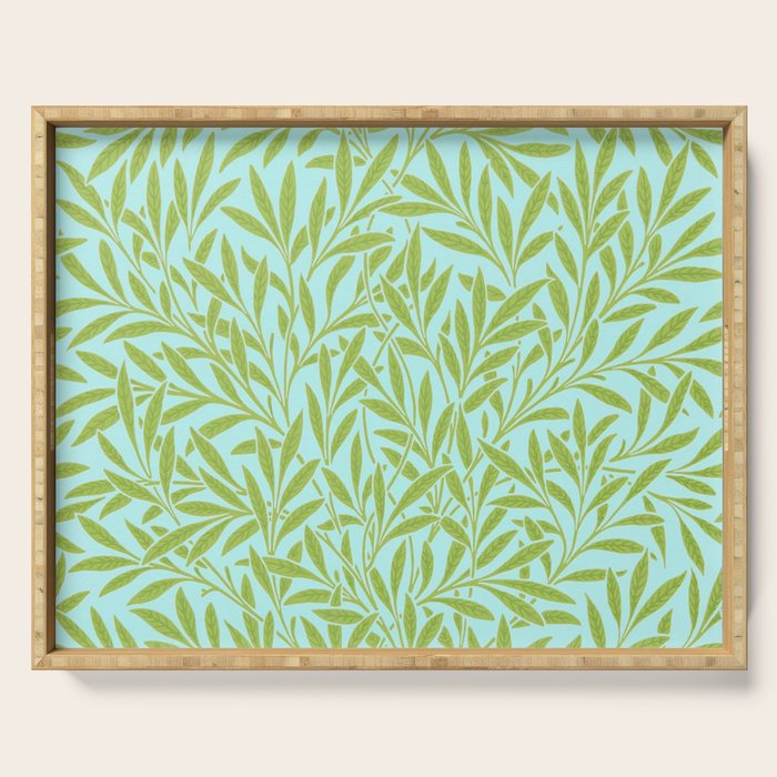 William Morris Willow Sky Leaf Serving Tray Gallery Image 1