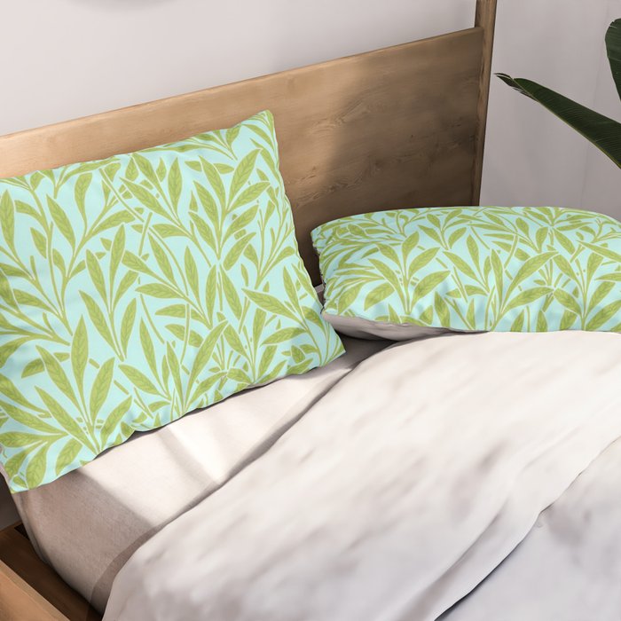 William Morris Willow Sky Leaf Pillow Sham Gallery Image 2
