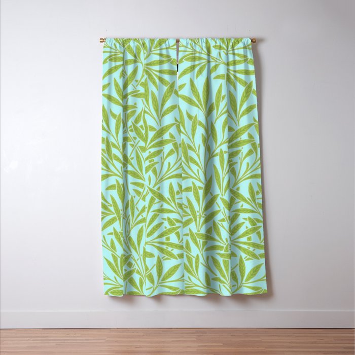 William Morris Willow Sky Leaf Window Curtain Gallery Image 3