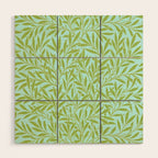 William Morris Willow Sky Leaf Wood Wall Art Gallery Image 1