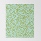 William Morris Willow Sky Leaf Throw Blanket Gallery Image 2