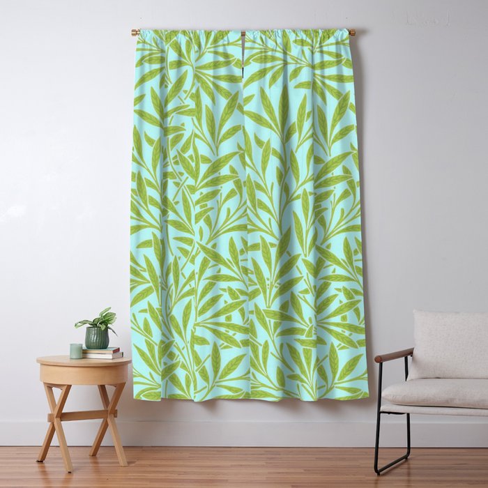 William Morris Willow Sky Leaf Window Curtain Gallery Image 5