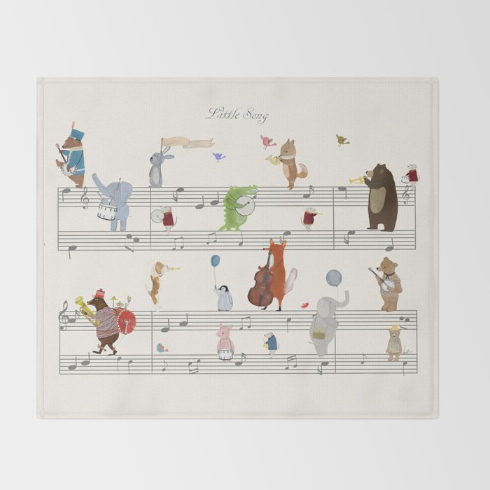 little song Throw Blanket Gallery Image 2