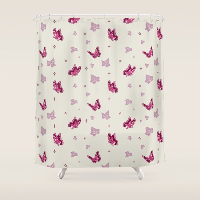 Red Ivy Shower Curtain Gallery Image 1